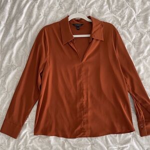 Banana Republic Orange Long Sleeve Button Down Shirt